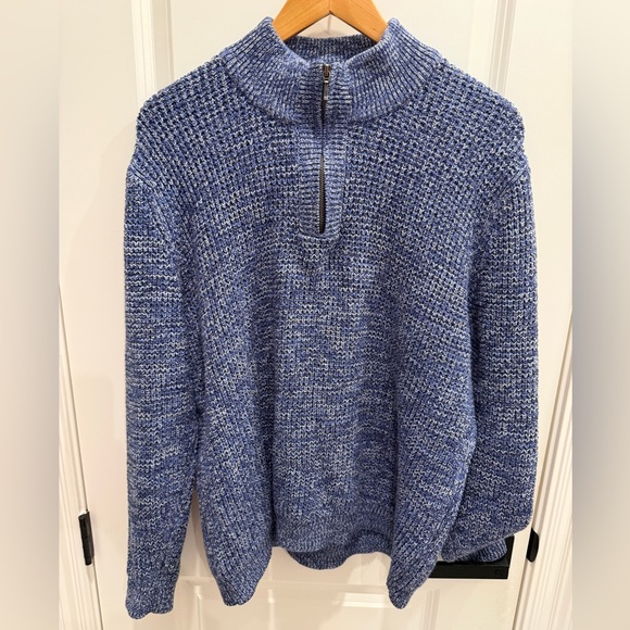 Ash & Erie Men's Blue Zip-Up Sweater - Picture 2 of 5